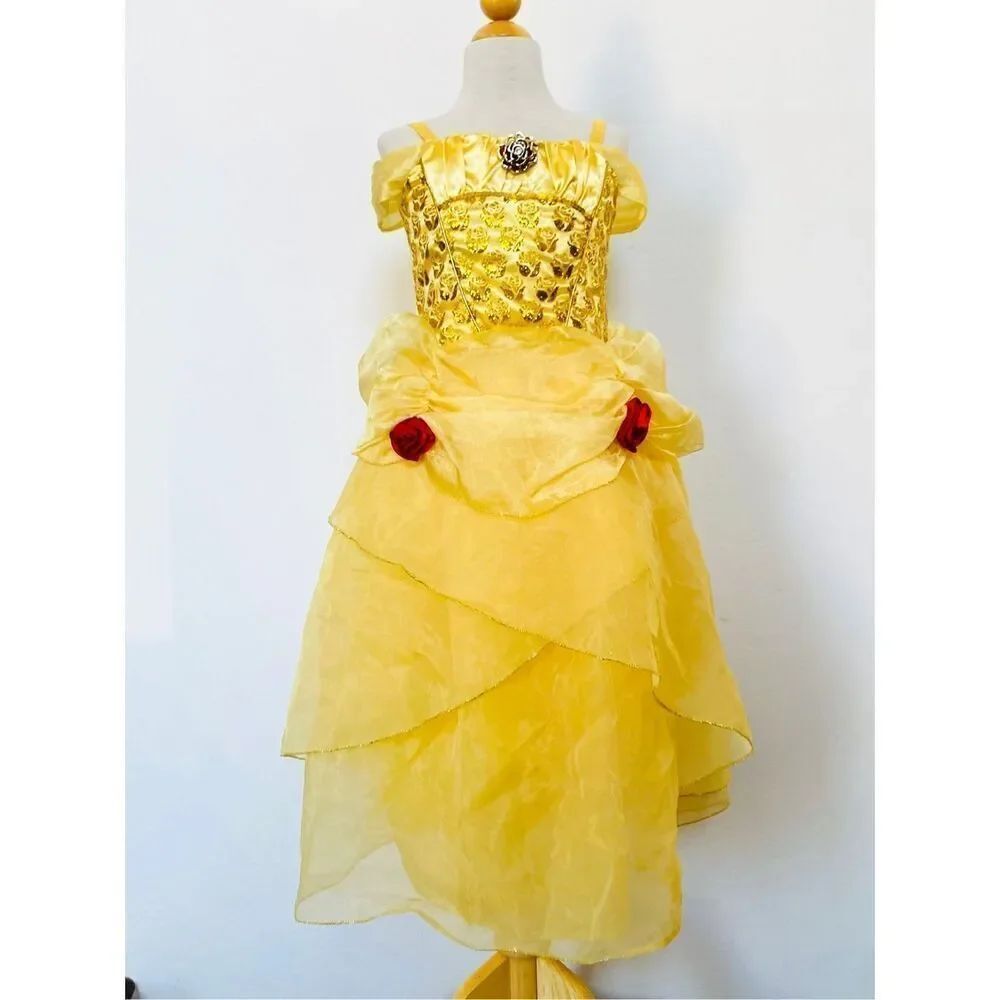 NEW Disney Store Kids Girls 7/8 Belle Costume